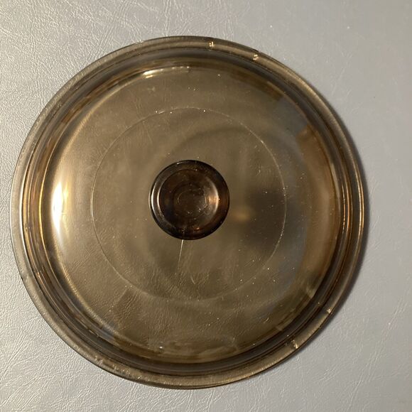PYREX Vision Corning V1.5C Glass Amber Brown Lid - Picture 3 of 7